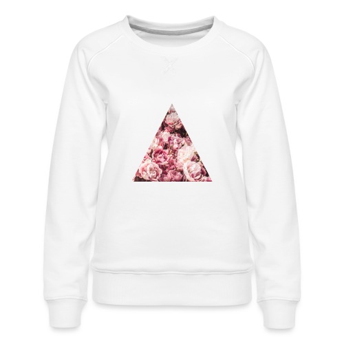 Rose triangle - Sweat ras-du-cou Premium Femme