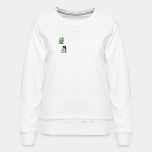 robots in green - Women's Premium Sweatshirt