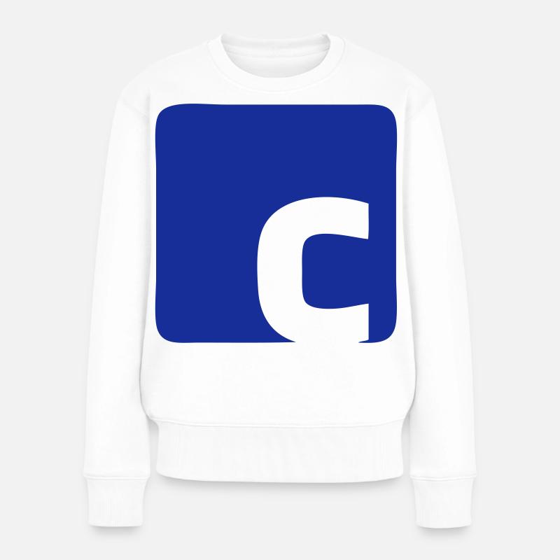 C Logo - Frauen Premium Bio Pullover - Weiß