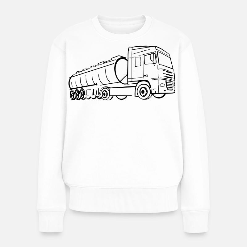 daf xf, trafic, voiture, véhicule - Pull Premium bio Femme - blanc