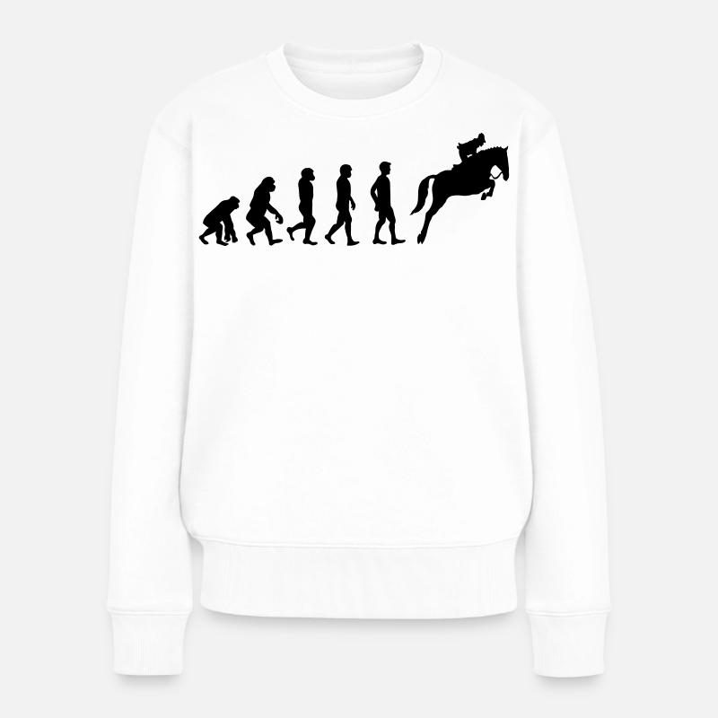 Reiter Evolution - Frauen Premium Bio Pullover - Weiß