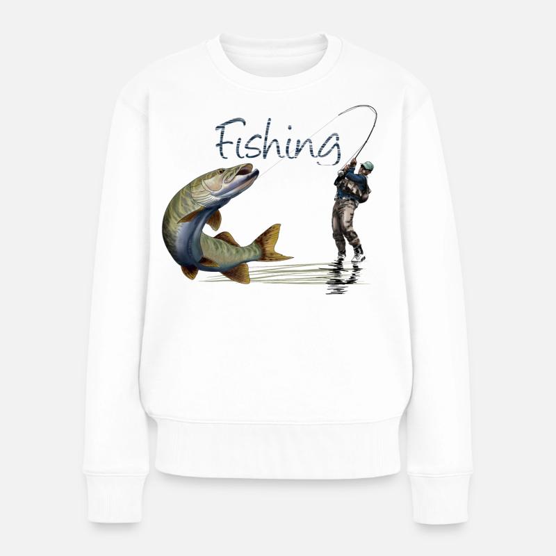 Fishing - Pull Premium bio Femme - blanc