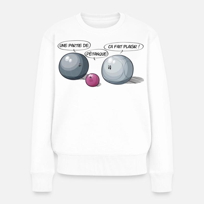 Une partie de petanque - Frauen Premium Bio Pullover - Weiß