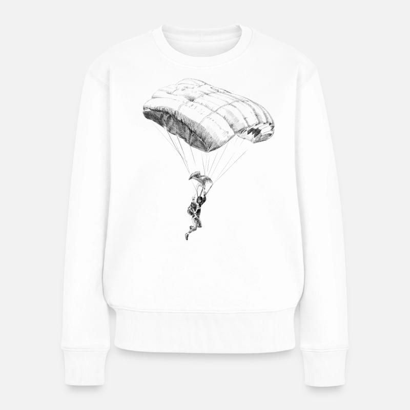 parachuting - Women's Premium Organic Jumper - white