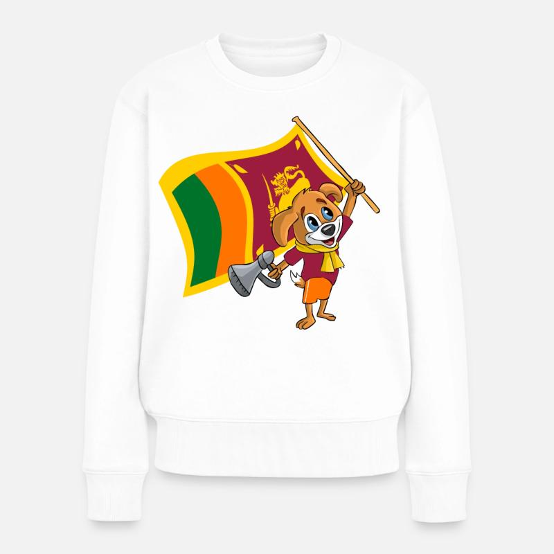 Chien fan du Sri Lanka - Pull Premium bio Femme - blanc