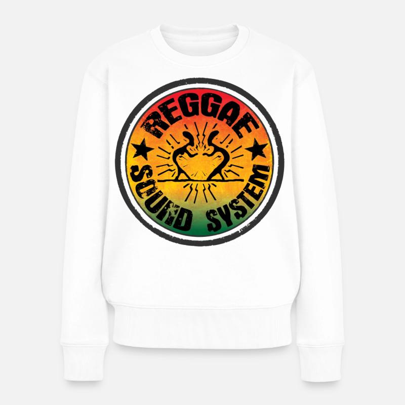 Reggae Soundsystem - Frauen Premium Bio Pullover - Weiß
