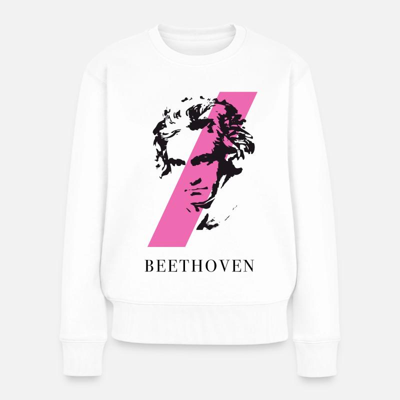 beethoven punk musik festival klassik komponist ta - Frauen Premium Bio Pullover - Weiß
