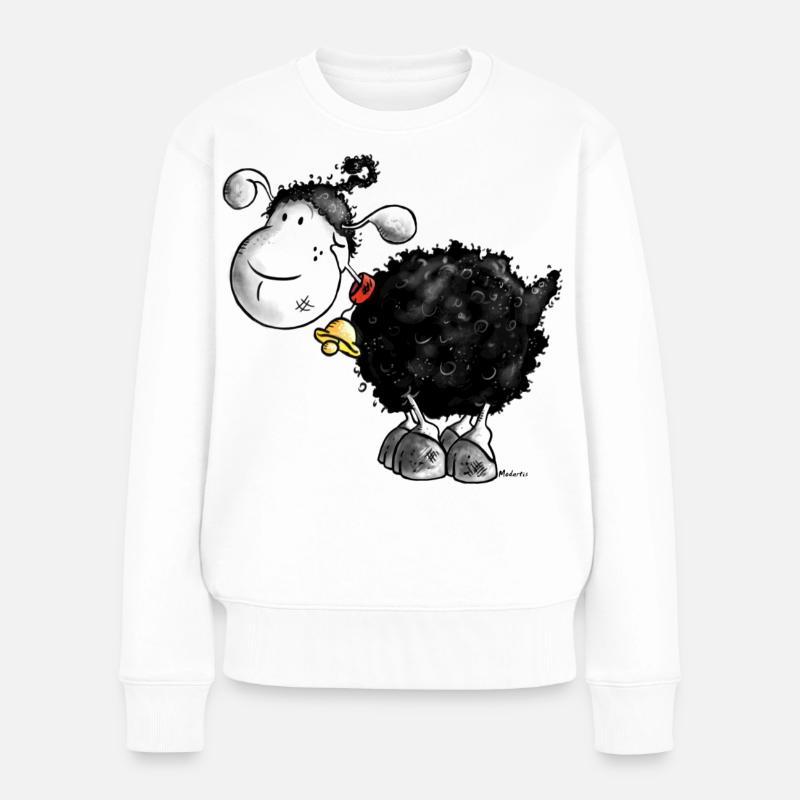 Wolli Wollschaf - Schaf - Schafe - Frauen Premium Bio Pullover - Weiß