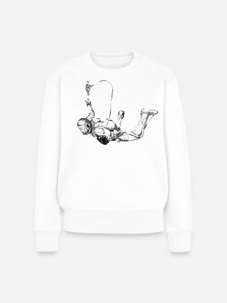 Skydiver - Frauen Premium Bio Pullover - Weiß