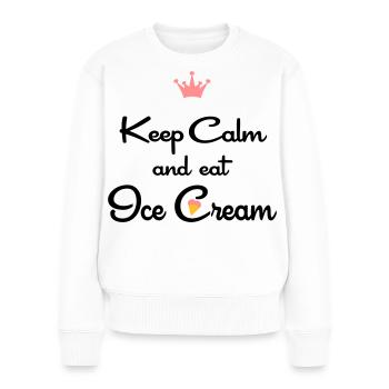 crème glacée - Pull Premium bio Femme - blanc - Devant - Julia (174cm)