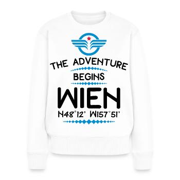 Vienna - Women's Premium Organic Jumper - white - Front - Julia (174cm)