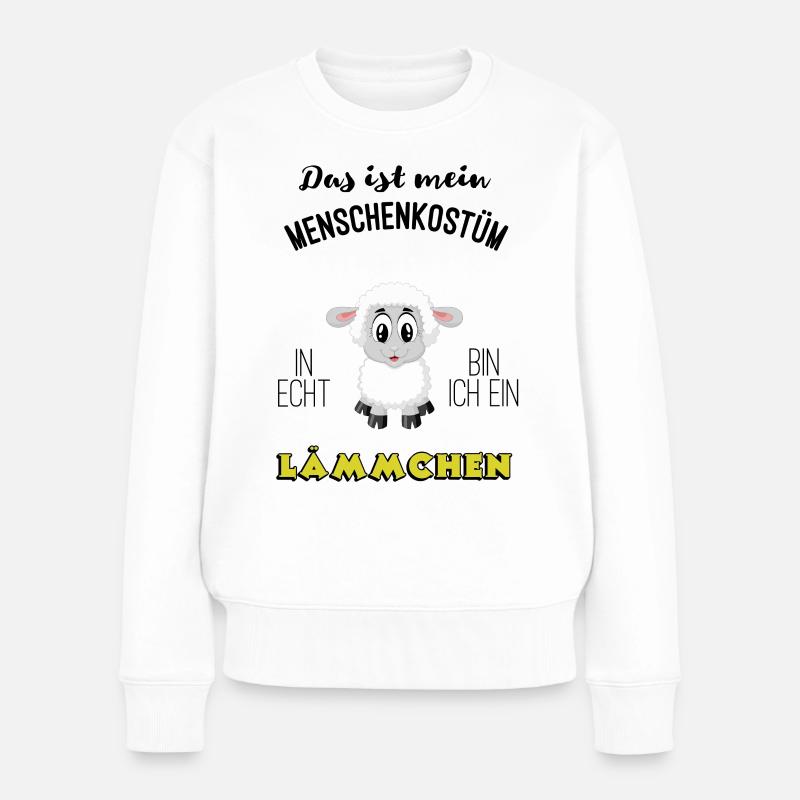 Costumes humains MBA Carnaval Laemmchen - Pull Premium bio Femme - blanc