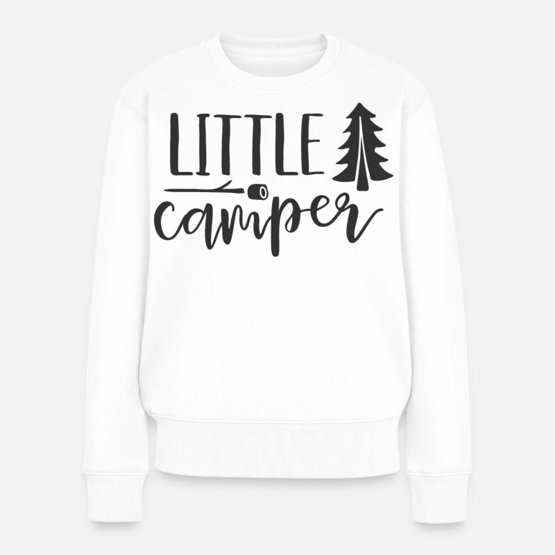Kleiner Camper - Frauen Premium Bio Pullover - Weiß