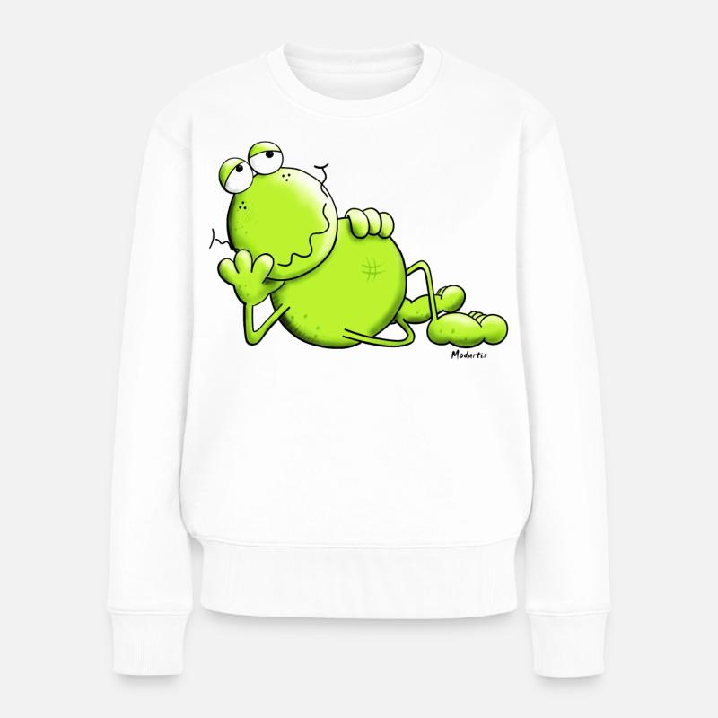 Rêveur Grenouille - Pull Premium bio Femme - blanc