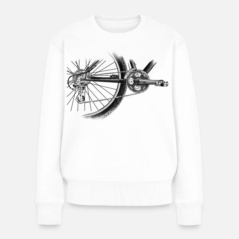 wheel - Women's Premium Organic Jumper - white