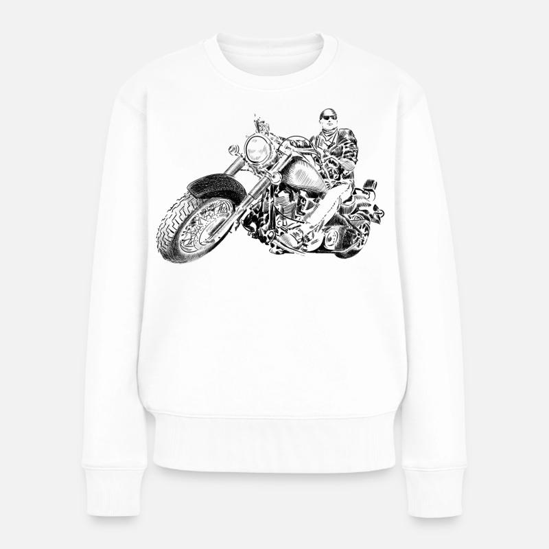 chopper - Frauen Premium Bio Pullover - Weiß