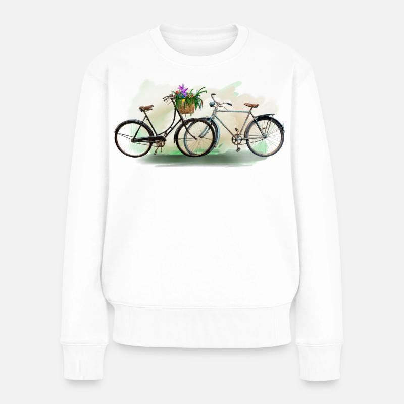 Bicycles love - Pull Premium bio Femme - blanc