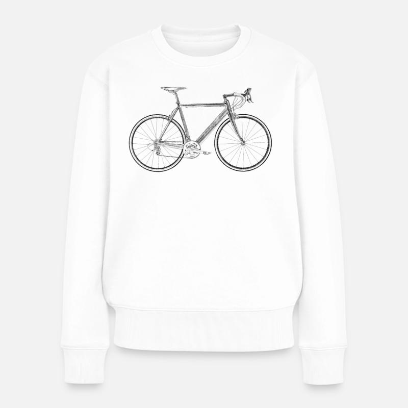 Rennrad - Frauen Premium Bio Pullover - Weiß