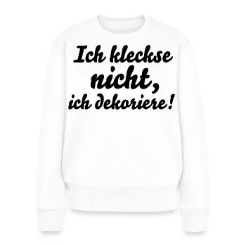 baby humor spruch - Frauen Premium Bio Pullover - Weiß - Vorne - Julia (174cm)