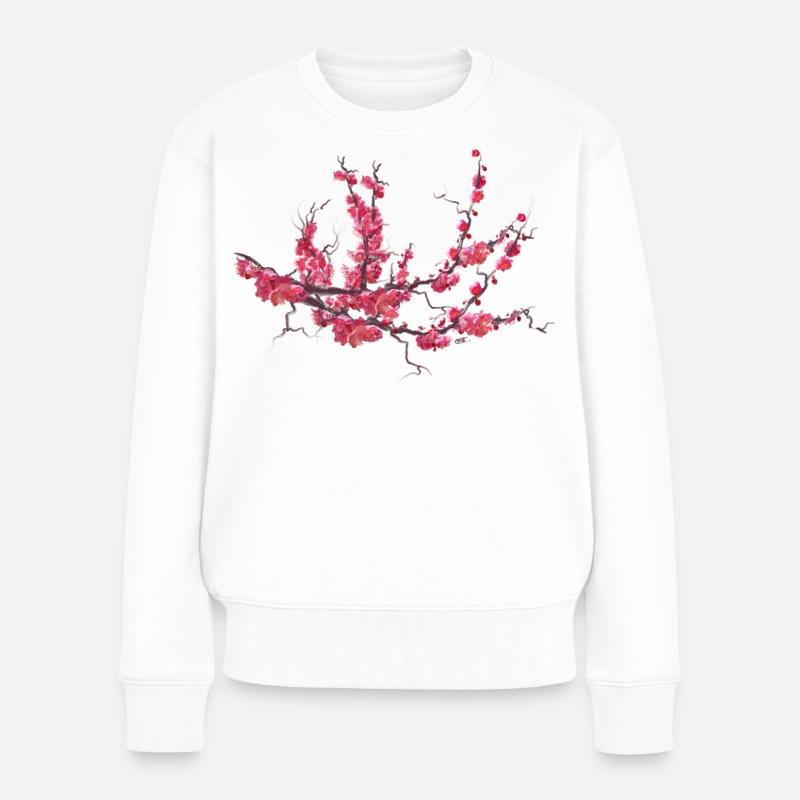 sakura - Pull Premium bio Femme - blanc