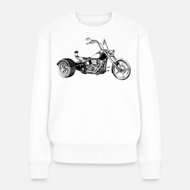 Trike - Frauen Premium Bio Pullover - Weiß