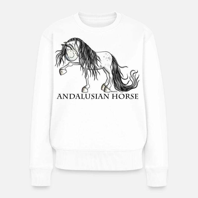 Süßer Andalusier - Frauen Premium Bio Pullover - Weiß