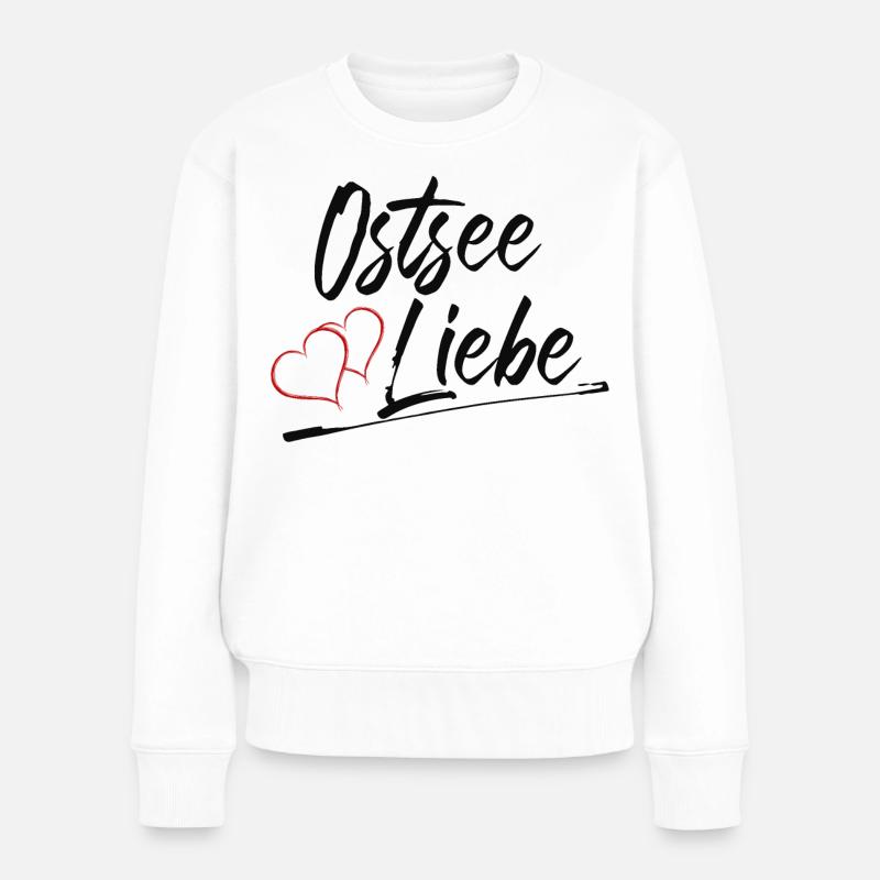 Ostsee Liebe - Frauen Premium Bio Pullover - Weiß