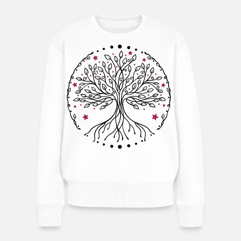 Arbre de vie Yoga - Pull Premium bio Femme - blanc