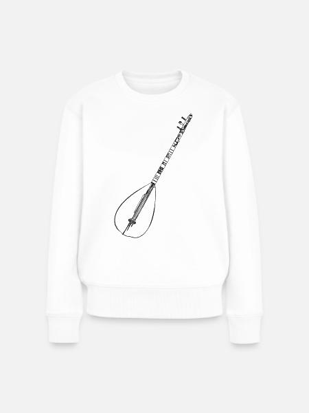 Saz - Frauen Premium Bio Pullover - Weiß