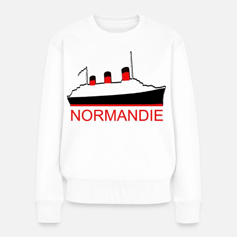 PAQUEBOT NORMANDIE - Pull Premium bio Femme - blanc