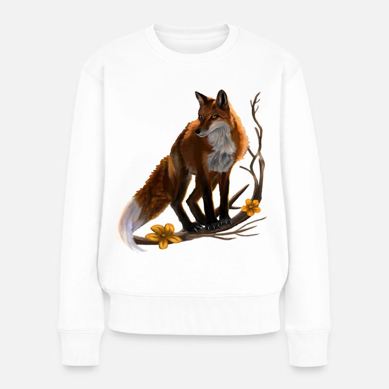 renard - Pull Premium bio Femme - blanc