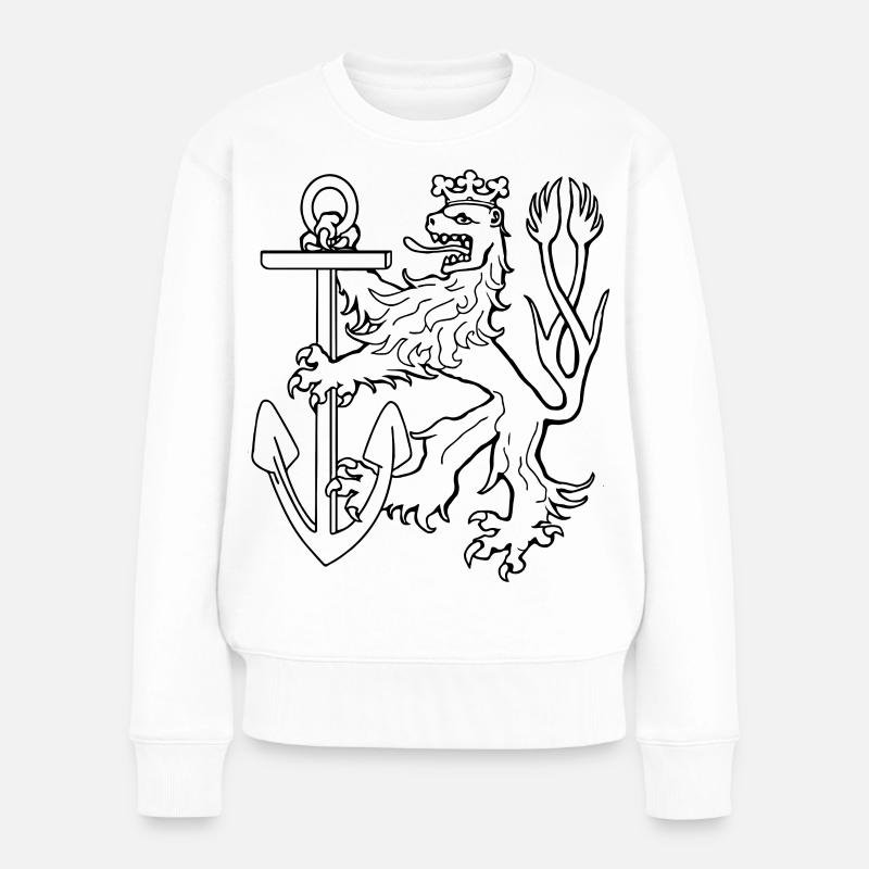 Düsseldorfer Löwe - Frauen Premium Bio Pullover - Weiß
