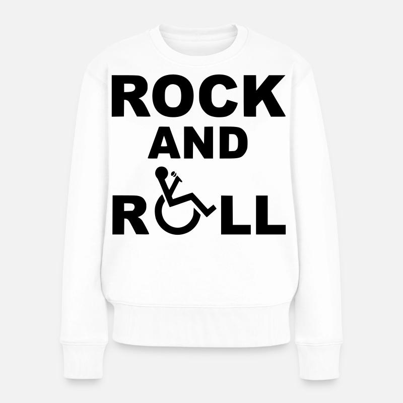 Je me balance dans mon fauteuil roulant. Fauteuil roulant # - Pull Premium bio Femme - blanc