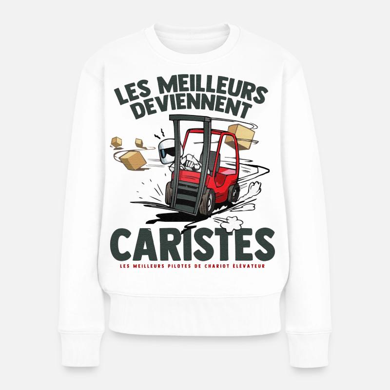 Cariste - Pull Premium bio Femme - blanc