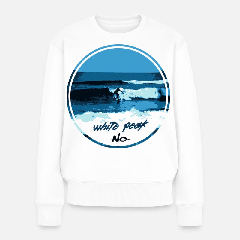 Weißer Peak - Frauen Premium Bio Pullover - Weiß