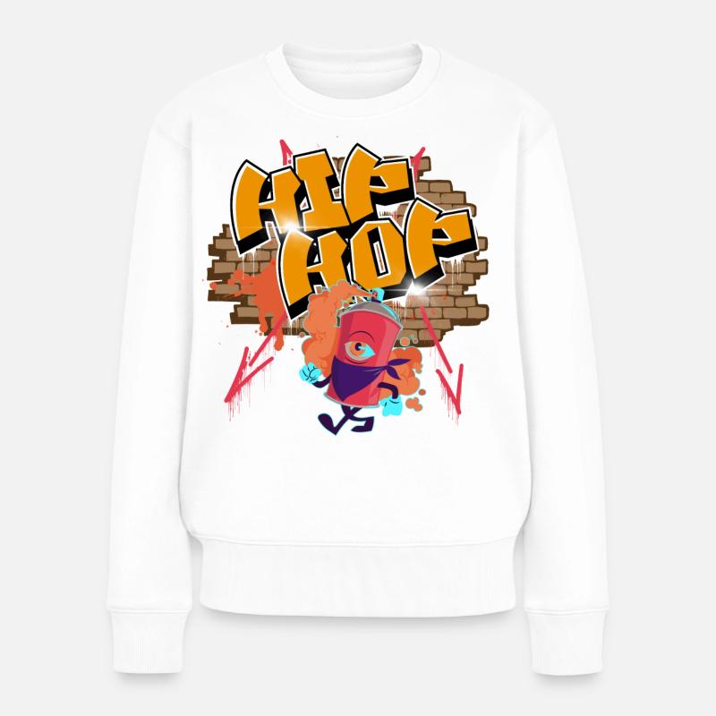 Graffiti Hip Hop - Pull Premium bio Femme - blanc