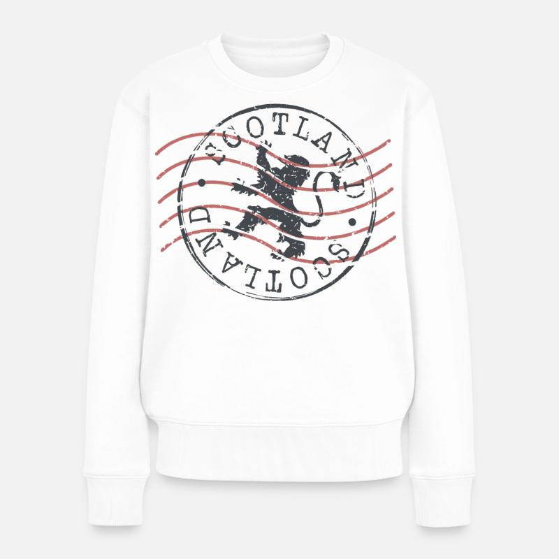 Schottland England Britisch - Frauen Premium Bio Pullover - Weiß