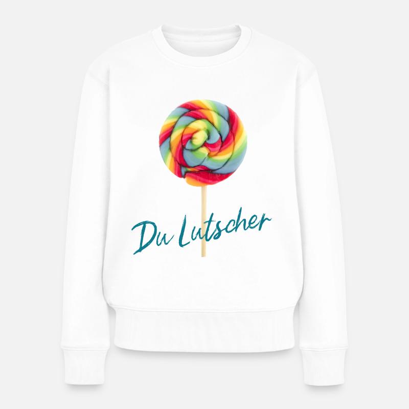 Du Lutscher - Frauen Premium Bio Pullover - Weiß
