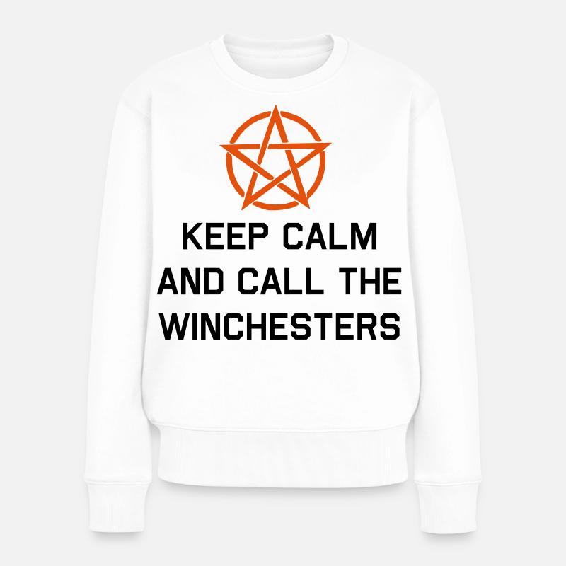 Reste calme et appelle les Winchester - Pull Premium bio Femme - blanc