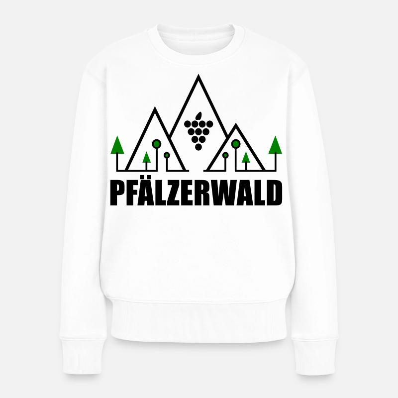 Pfälzerwald - Frauen Premium Bio Pullover - Weiß