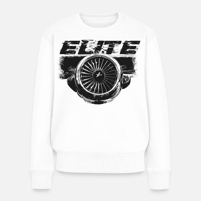Flieger Elite - Frauen Premium Bio Pullover - Weiß