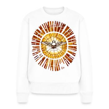 Friedenstaube Vintage - Frauen Premium Bio Pullover - Weiß - Vorne - Julia (174cm)