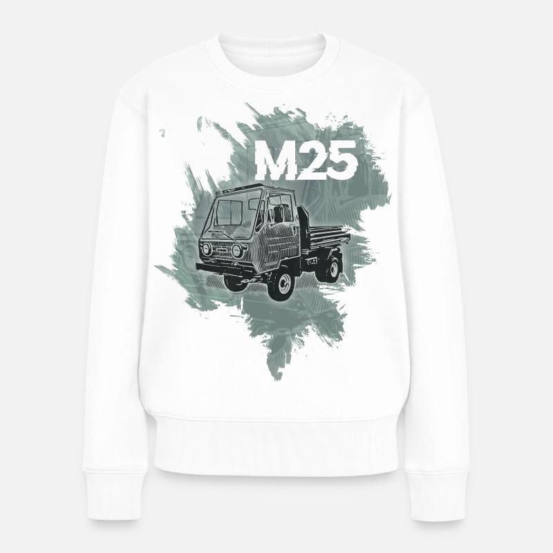 Multicar M25 - Frauen Premium Bio Pullover - Weiß