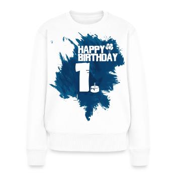 Happy Birthday - 1 year - Women's Premium Organic Jumper - white - Front - Julia (174cm)