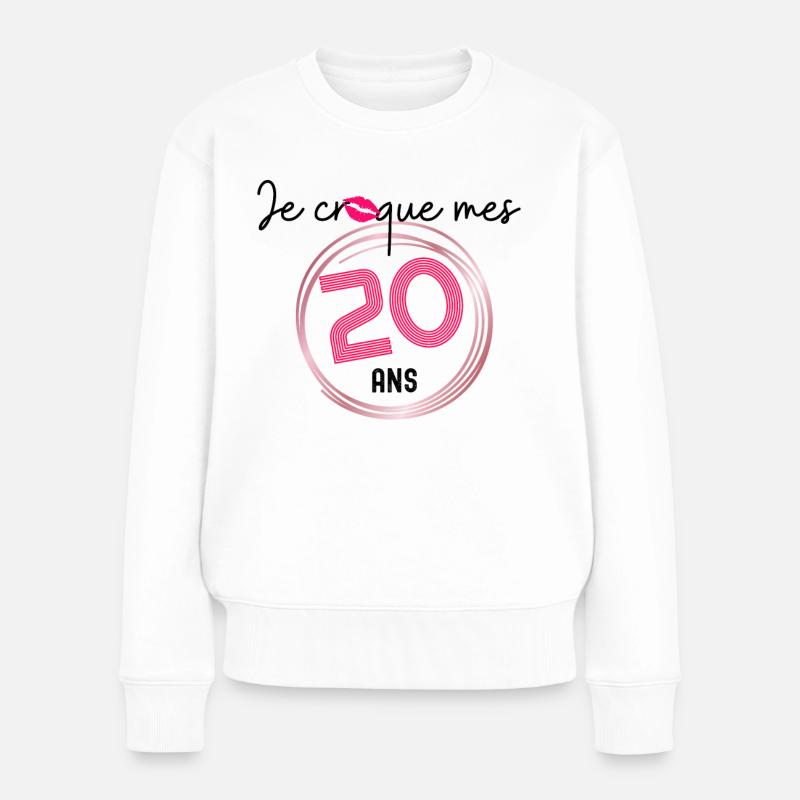 je croque mes 20 ans - Pull Premium bio Femme - blanc