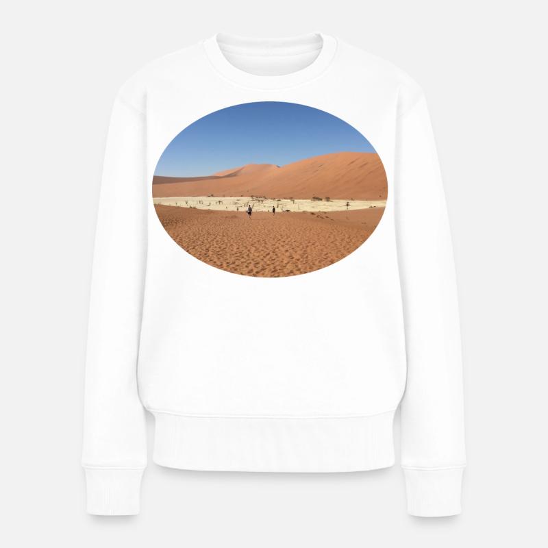 Wüsten Landschaft - Frauen Premium Bio Pullover - Weiß