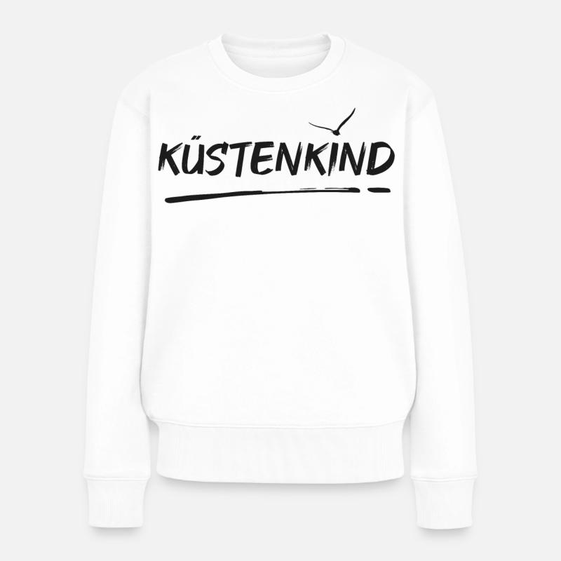 Küstenkind - Frauen Premium Bio Pullover - Weiß