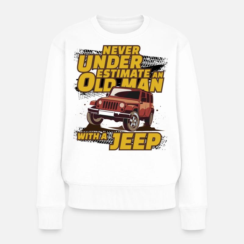 Lustiger legendärer Mann - Frauen Premium Bio Pullover - Weiß