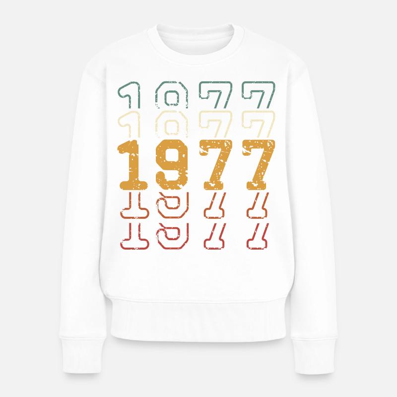 1977 - Frauen Premium Bio Pullover - Weiß