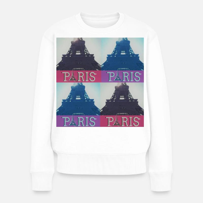 Paris Eiffel - Pull Premium bio Femme - blanc